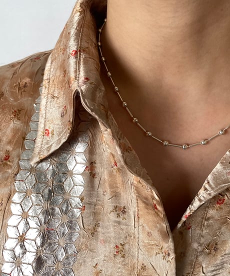 DEAD STOCK Vintage Italy 925 tiny chain necklace ball 12