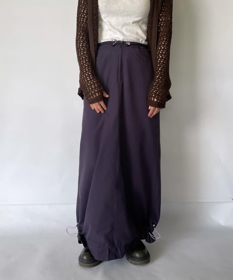 Drawstring long skirt