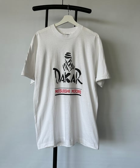 DEAD STOCK 90s "DAKAR MITSUBISHI MOTORS" s/s tee L