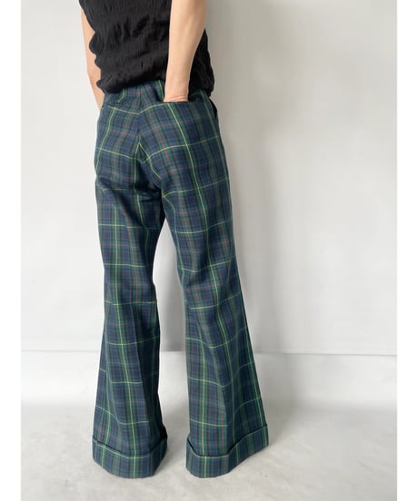 70s Levi's PANATELA plaid flare pants