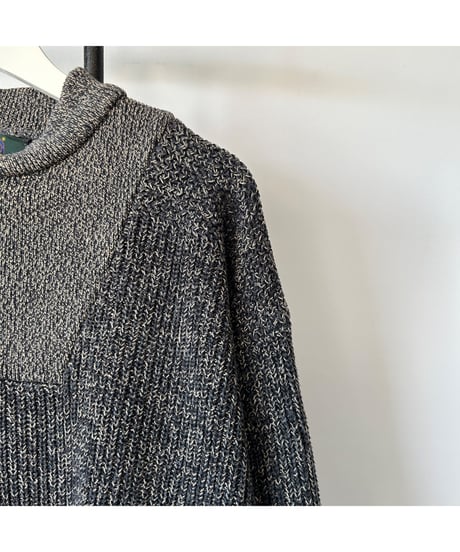 90s CLUB ROOM Half-button Melange Knit