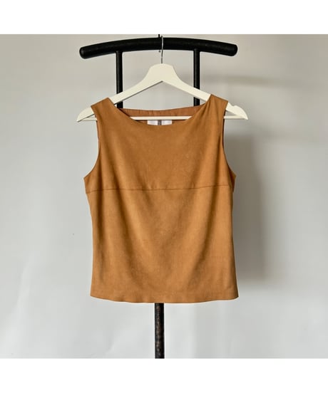 Faux suede side zip Vest