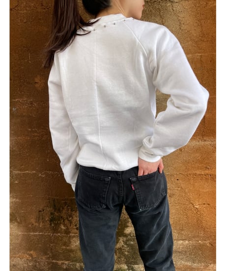DEAD STOCK 80-90s FRUIT OF THE LOOM sweat white