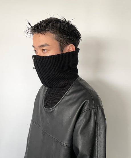 Europe Black Leather Pullover