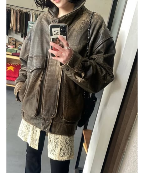 deer skin leather jacket