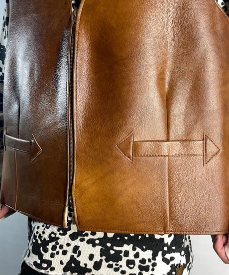 70s Euro Vintage Leather Vest