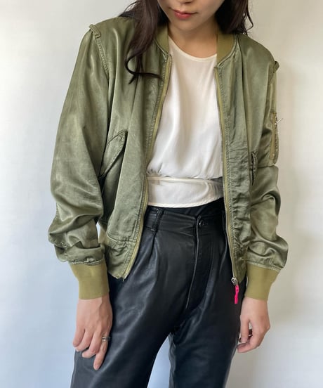 euro vintage satin MA-1
