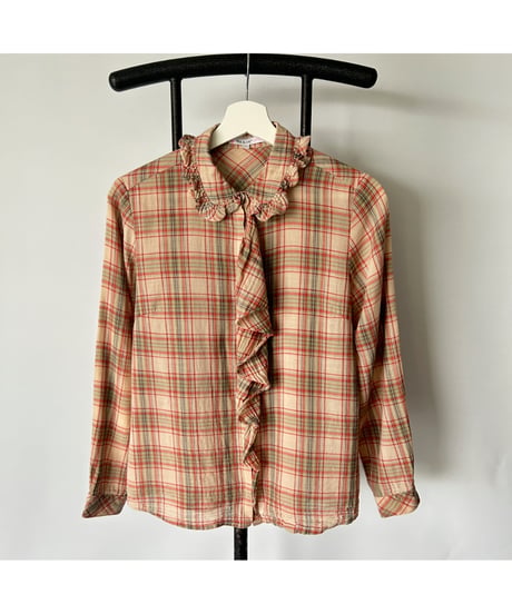 Check Frilled shirt