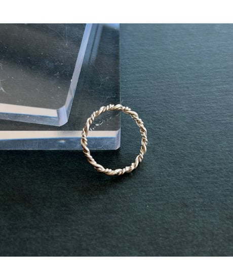 Vintage Silver Rope ring ①