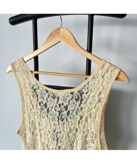 flower lace see-through Vest
