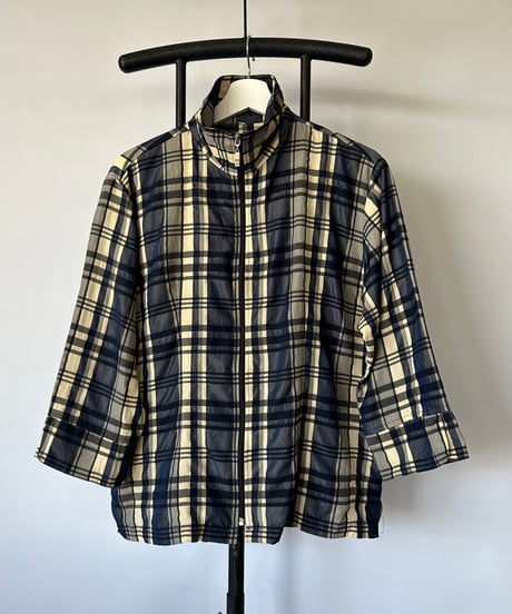 Europe Vintage Check Blouson
