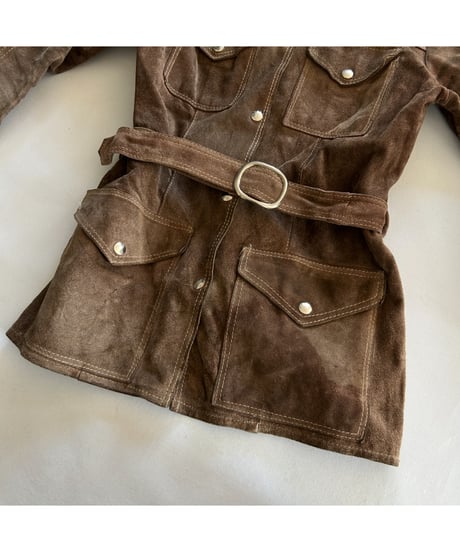 70-80s Vintage Pig leather suede Jacket