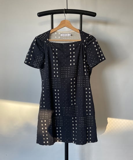 cut work lace mini dress