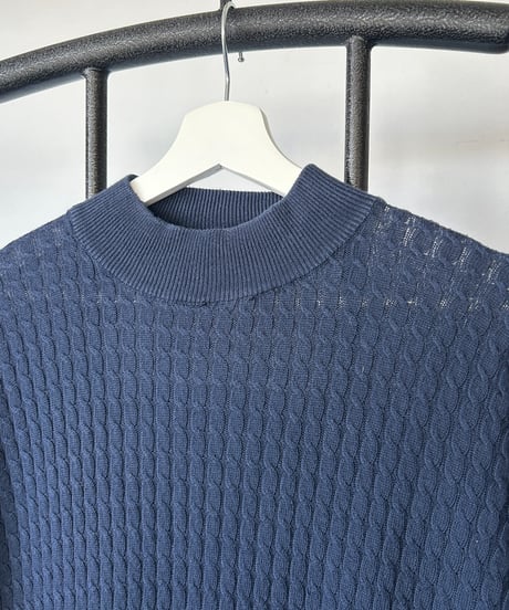 Vintage Mock Neck Cotton Knit