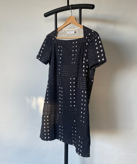 cut work lace mini dress