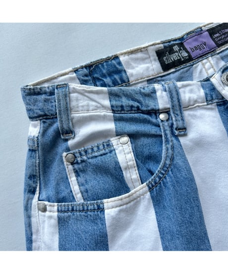 Levi's silverTab Stripe Denim Shorts