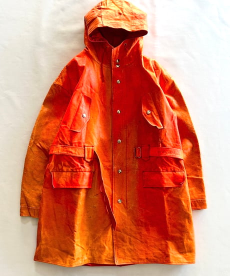 80s Europe orange coat