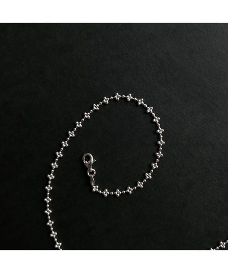 DEAD STOCK Vitage Italy 925 tiny chain necklace Flower 13
