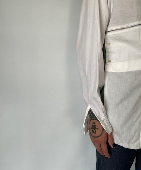 dead stock 80s Italy cotton shirt L