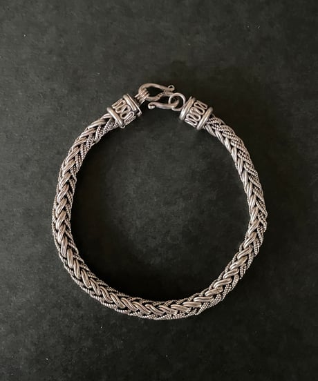 Europe vintage fox tail chain silver bracelet