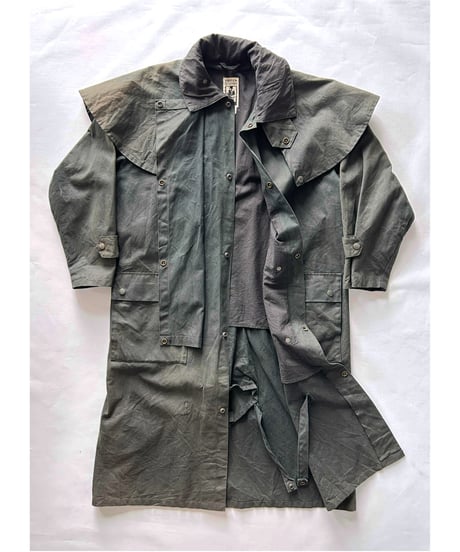 Vintage DROVER STATION Oiled Duster Coat