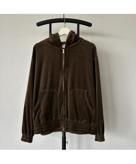 ANDER "VELOUR ZIP HOODIE"