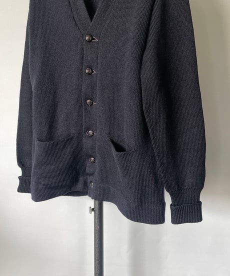 50-60s  lettered cardigan "Dark Navy"