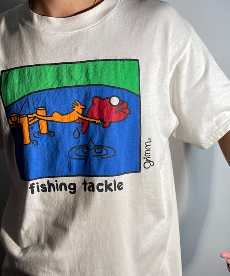 90s grimm "fishing tackle" s/s tee L