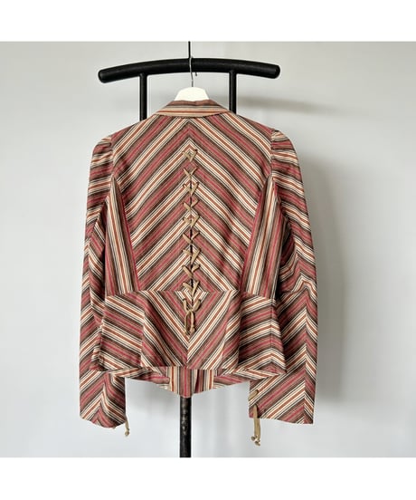Made in France Vintage Lace up Jacket