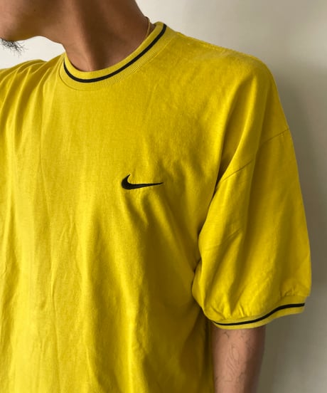 dead stock "90s NIKE Line Rib" s/s tee M