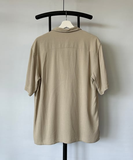 vintage silk opencoller s/s shirt L