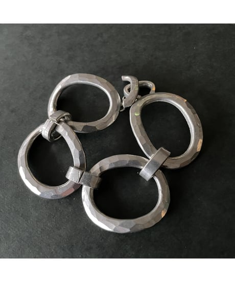 70s vintage modernist pewter bracelet made in Denmark