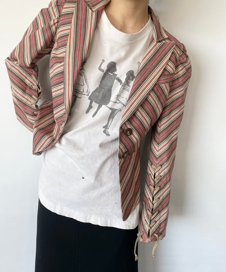 Made in France Vintage Lace up Jacket