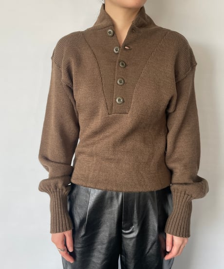 80s US ARMY HENLEYNECK Knit