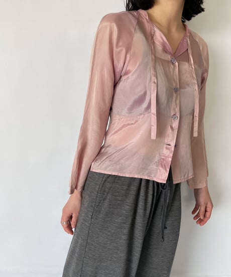 agnes b ribbon blouse
