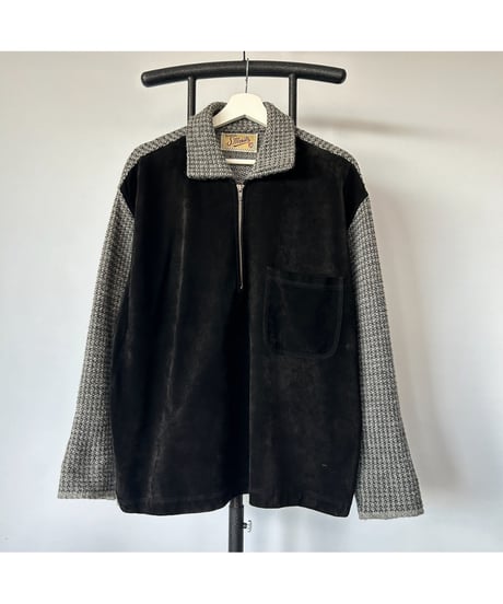 90s Suede×Wool Knit Pullover
