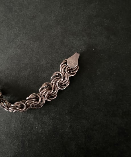 90-00s Europe vintage silver chain bracelet made in Italy