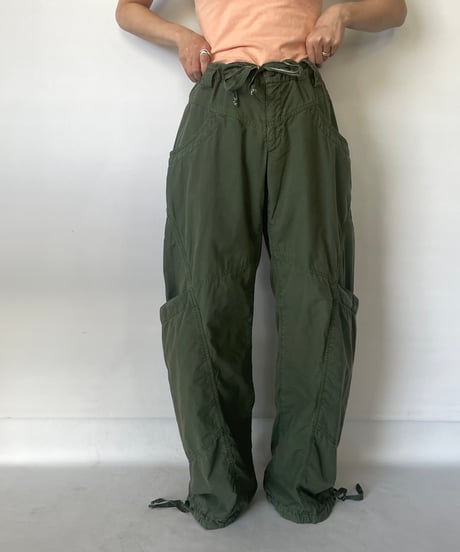 Europe vintage khaki cargo trouser