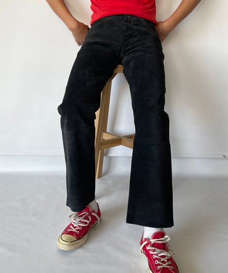 Europe vintage PIG SUEDE LEATHER Pants