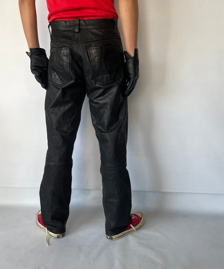 Europe Vintage Leather Pants