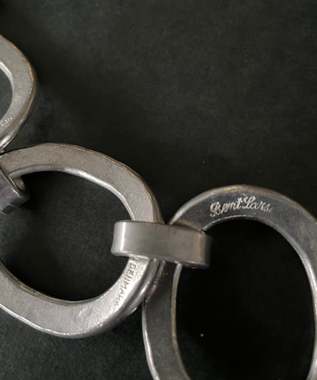 70s vintage modernist pewter bracelet made in Denmark