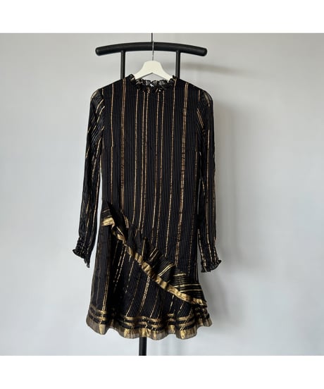 Frill Golden Stripe Dress