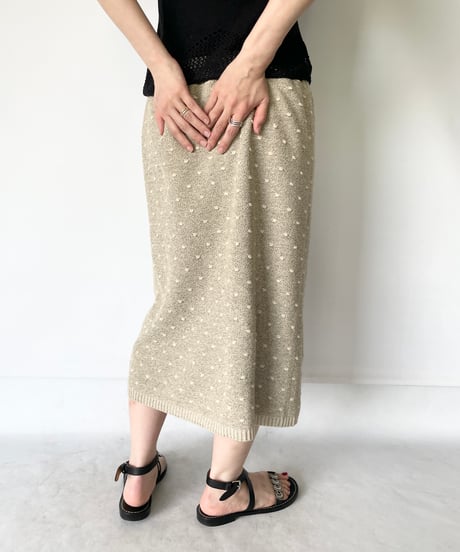 Europe Dot knit skirt