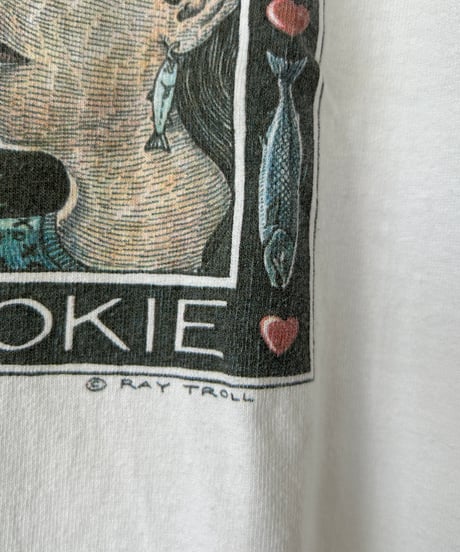 90s LEE "RAY TROLL ART FISH" s/s tee XXL