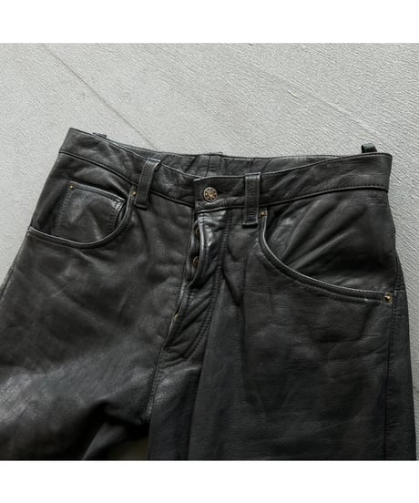 Europe Vintage Leather Pants