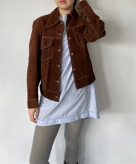70s Suede Trucker Jacket