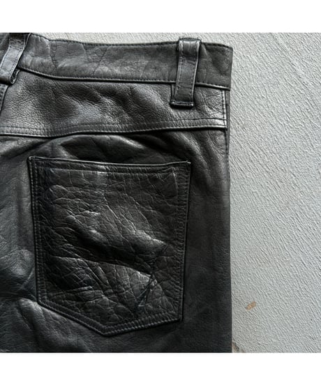 Europe Vintage Leather Pants