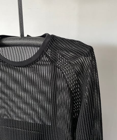 mesh L/S crew tops