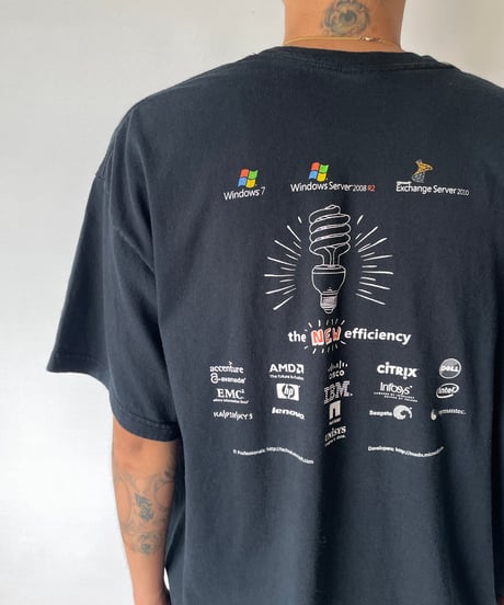 00s Microsoft "the NEW efficiency" s/s tee