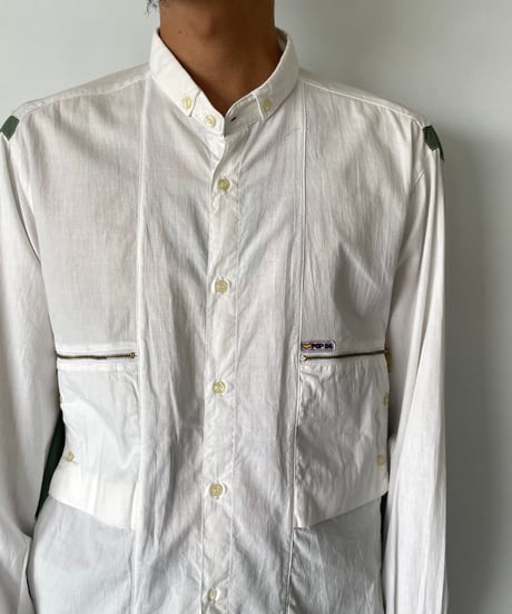 dead stock 80s Italy cotton shirt L